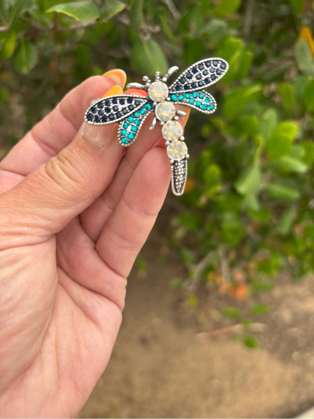 Johnny Was Silver Dragonfly Brooch